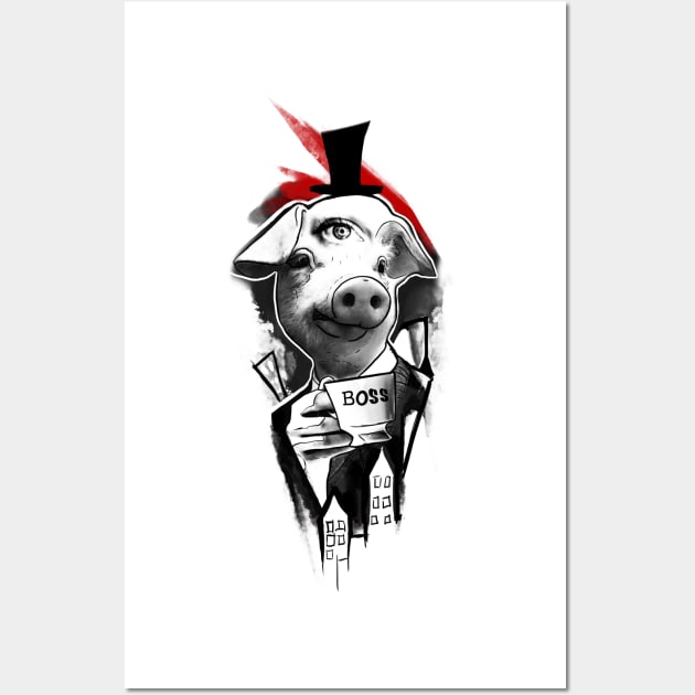 Boss pig Wall Art by TattooShirts